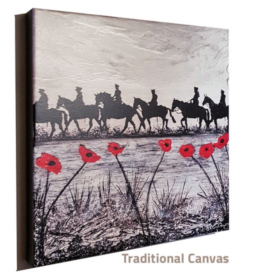 For Heroes And Horses, The Poppies Grow - traditional Canvas