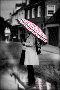 'Timeless' Umbrella in white, by Jacqueline Hurley