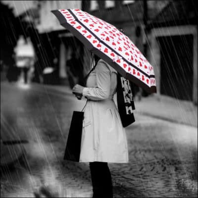 'Timeless' Umbrella in white, by Jacqueline Hurley