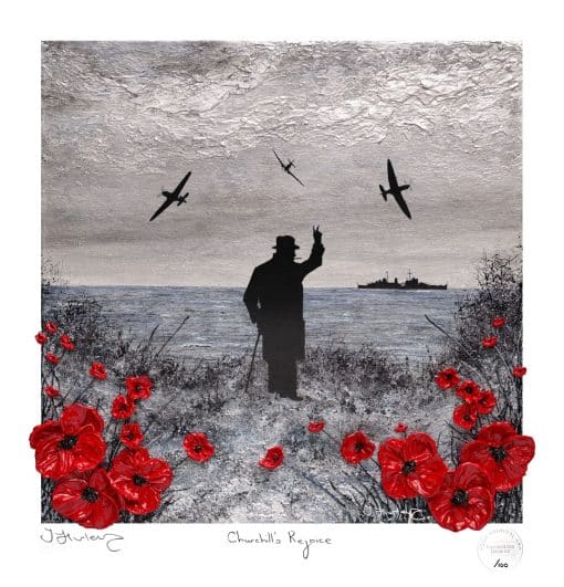 'Churchill's Rejoice' Signed Limited Edition Giclée Print